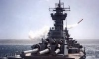 Battleship New Jersey firing a Tomahawk Missile!